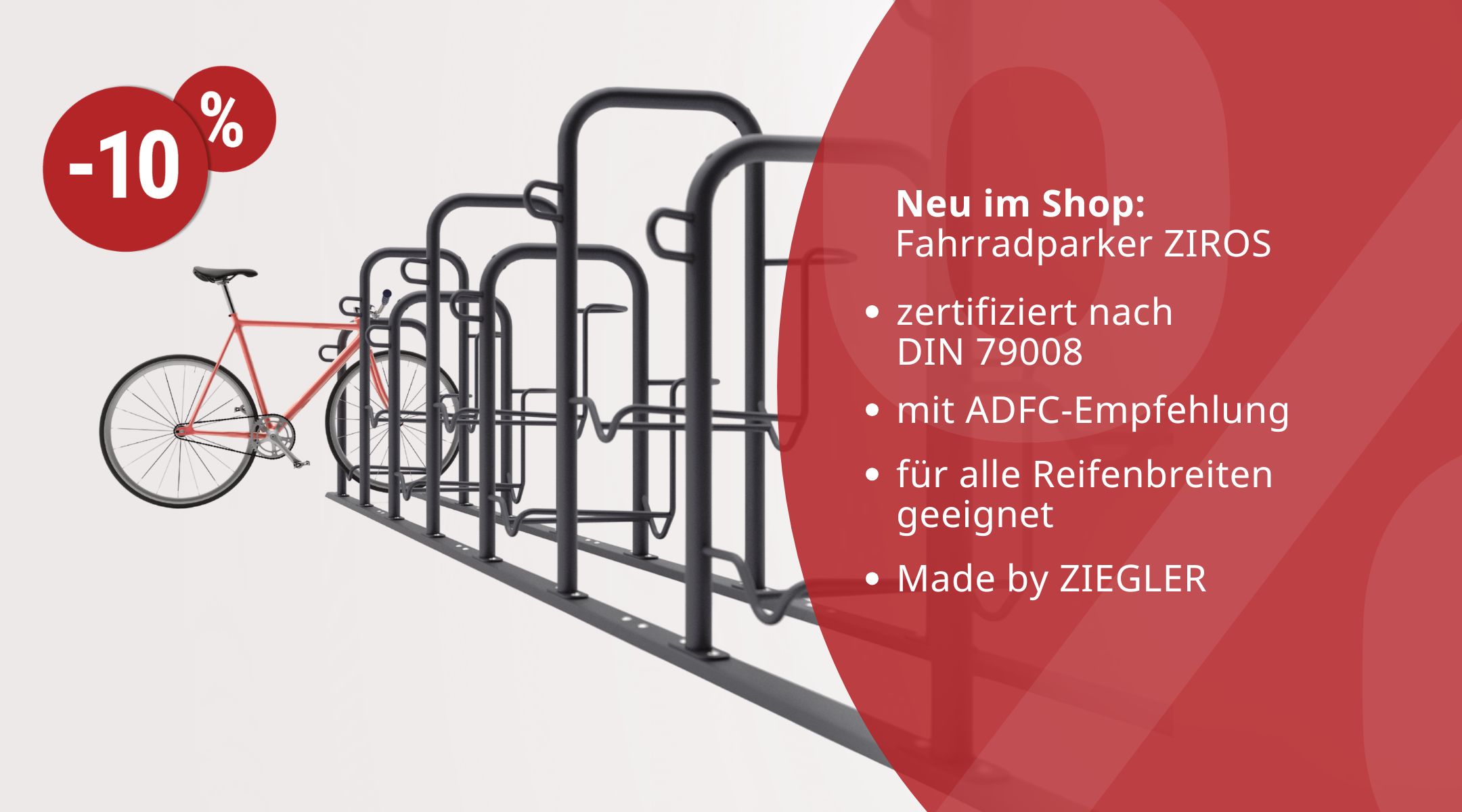 Fahrradparker ZIROS mit 10% Rabatt