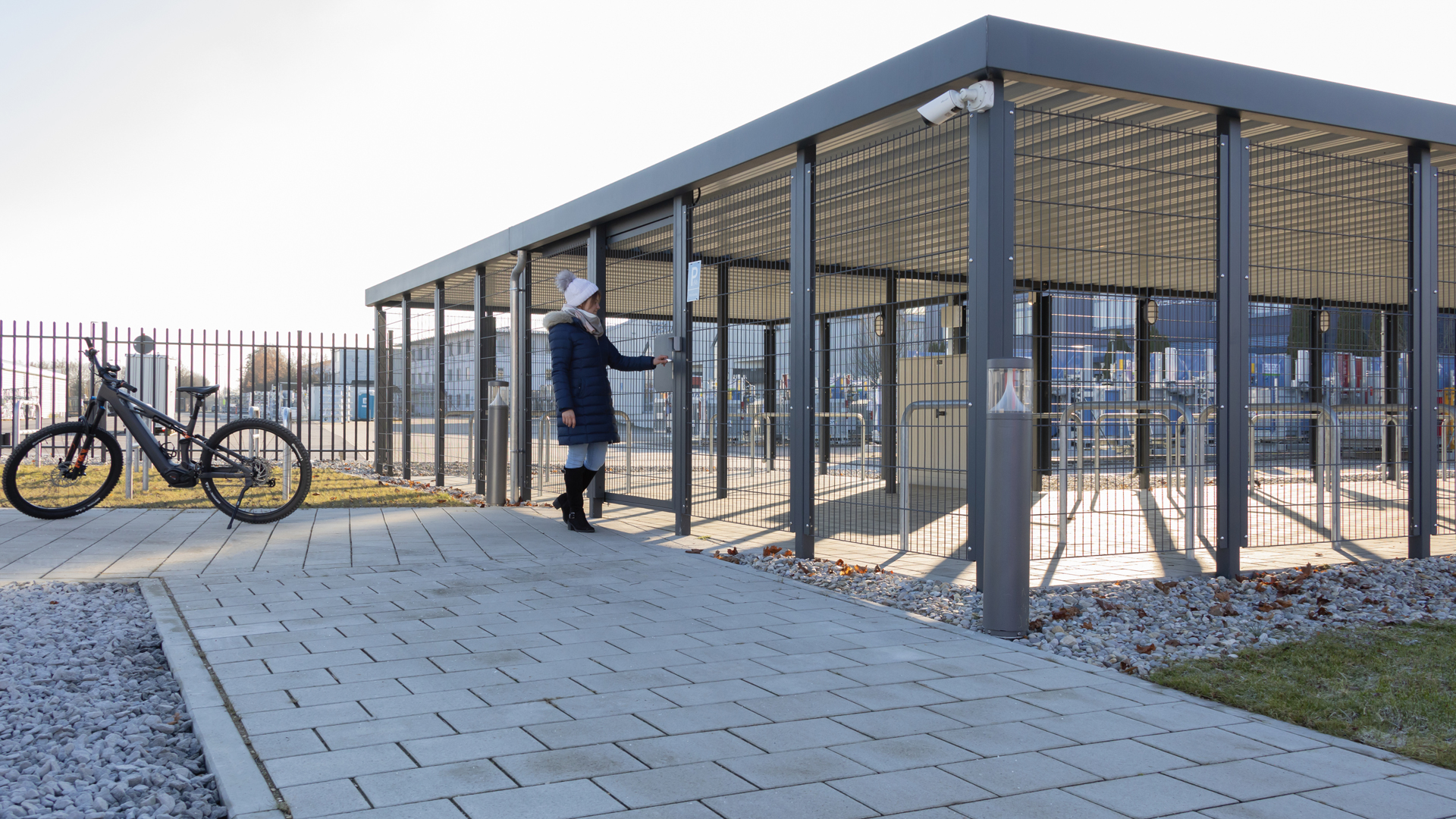 Fahrradüberdachung FLEXI-BOX mit Anlehnbügeln FLORIDA in Asbach-Bäumenheim