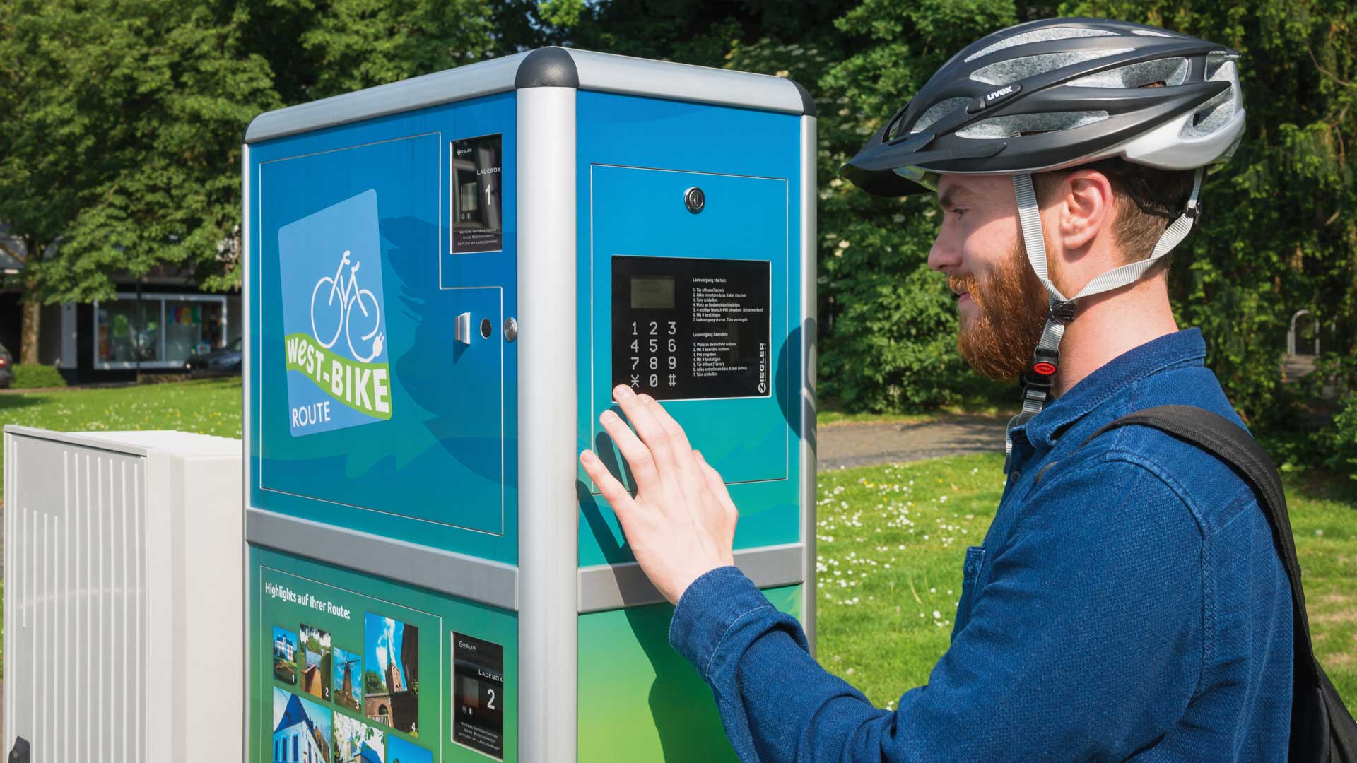 E-Bike Ladestellenschrank AMARO in Westbikeroute