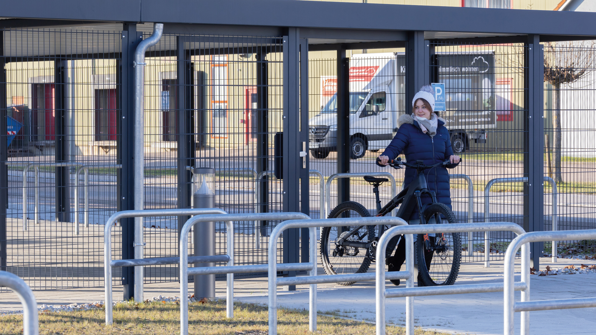 Fahrradüberdachung FLEXI-BOX mit Anlehnbügeln FLORIDA in Asbach-Bäumenheim
