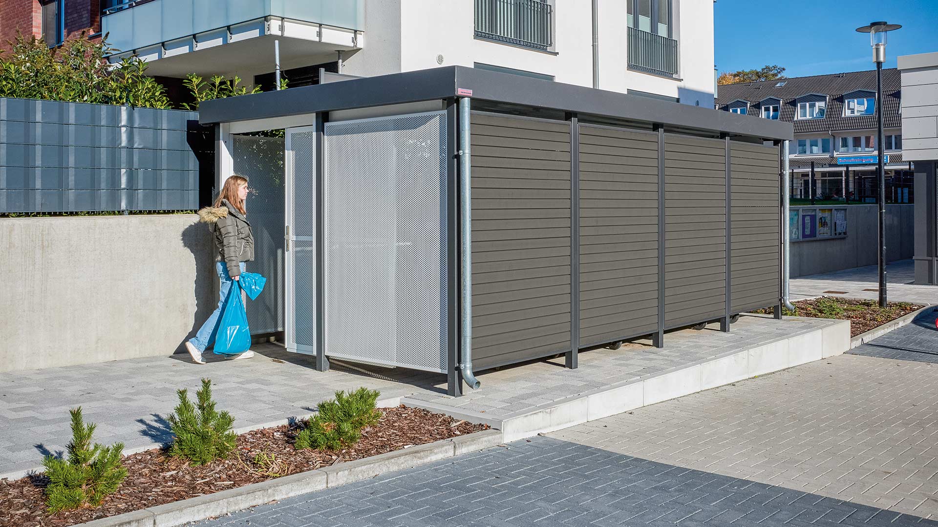 Wertstoffüberdachung FLEXI-BOX in Barsbüttel