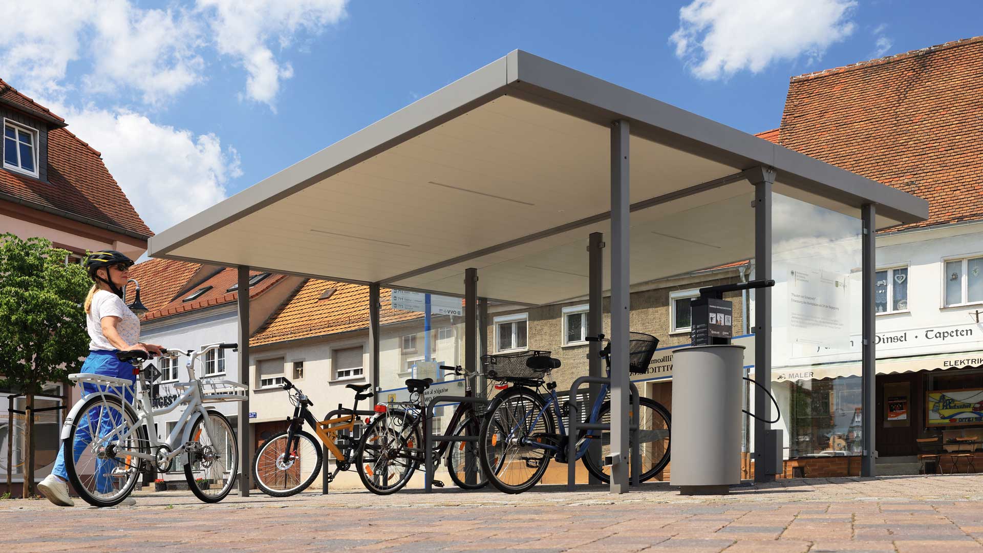 Fahrradüberdachung LUNA in Wittichenau