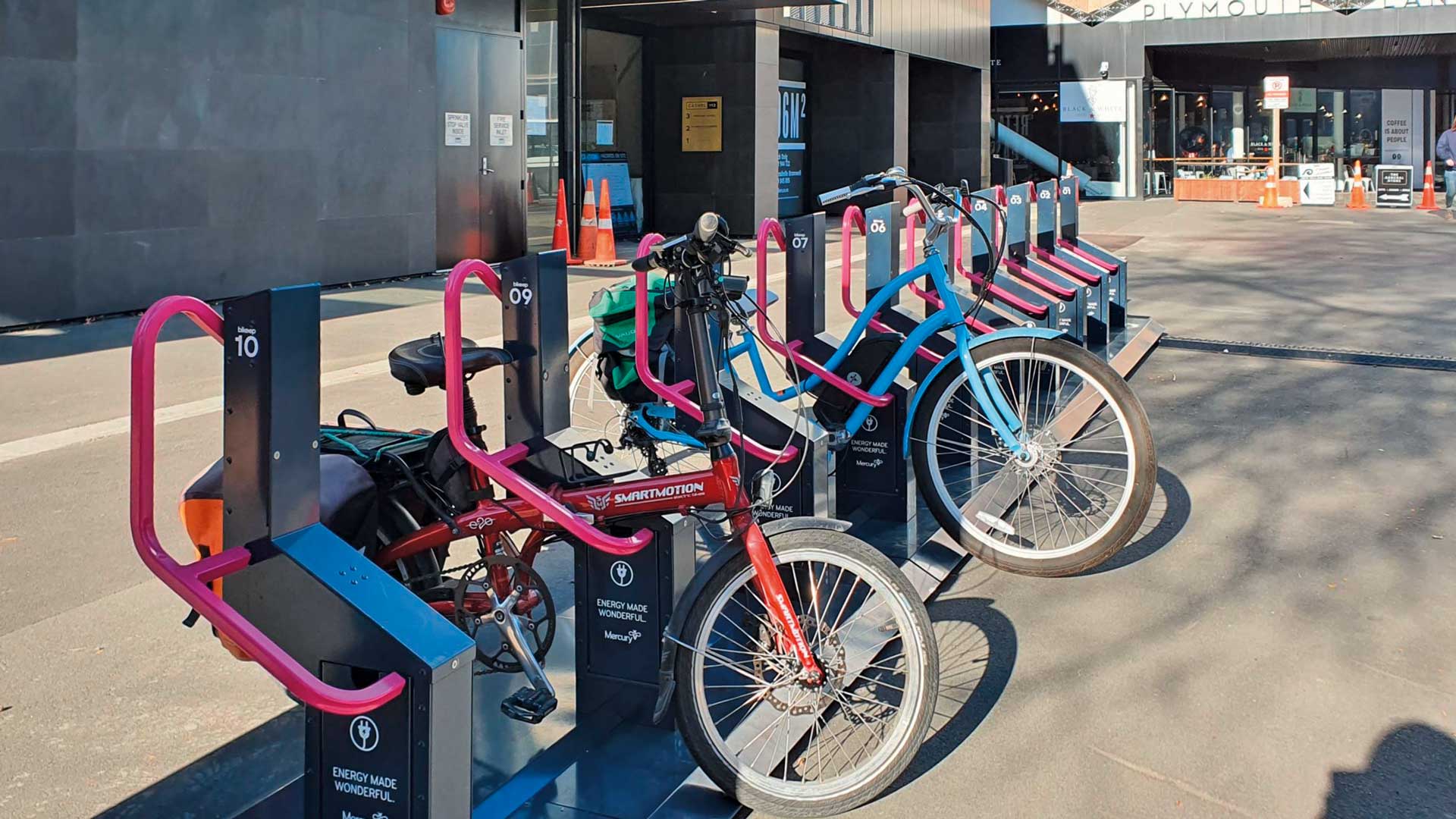 Fahrradabstellanlage BIKEEP in Christchurch