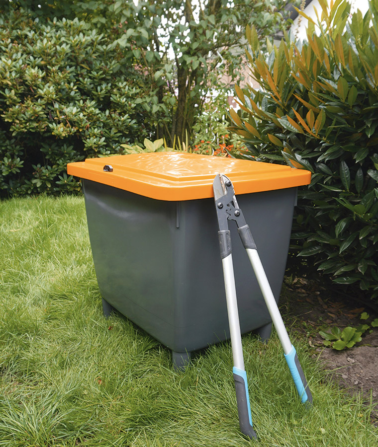 Streugutbehälter BACKUP aus Kunststoff, auch zur Nutzung für Gartenequipment geeignet