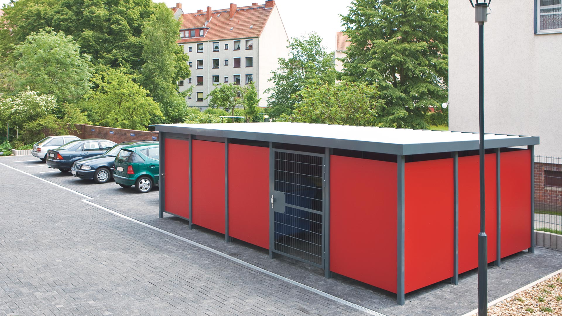 Wertstoffüberdachung FLEXI-BOX in Bremerhaven