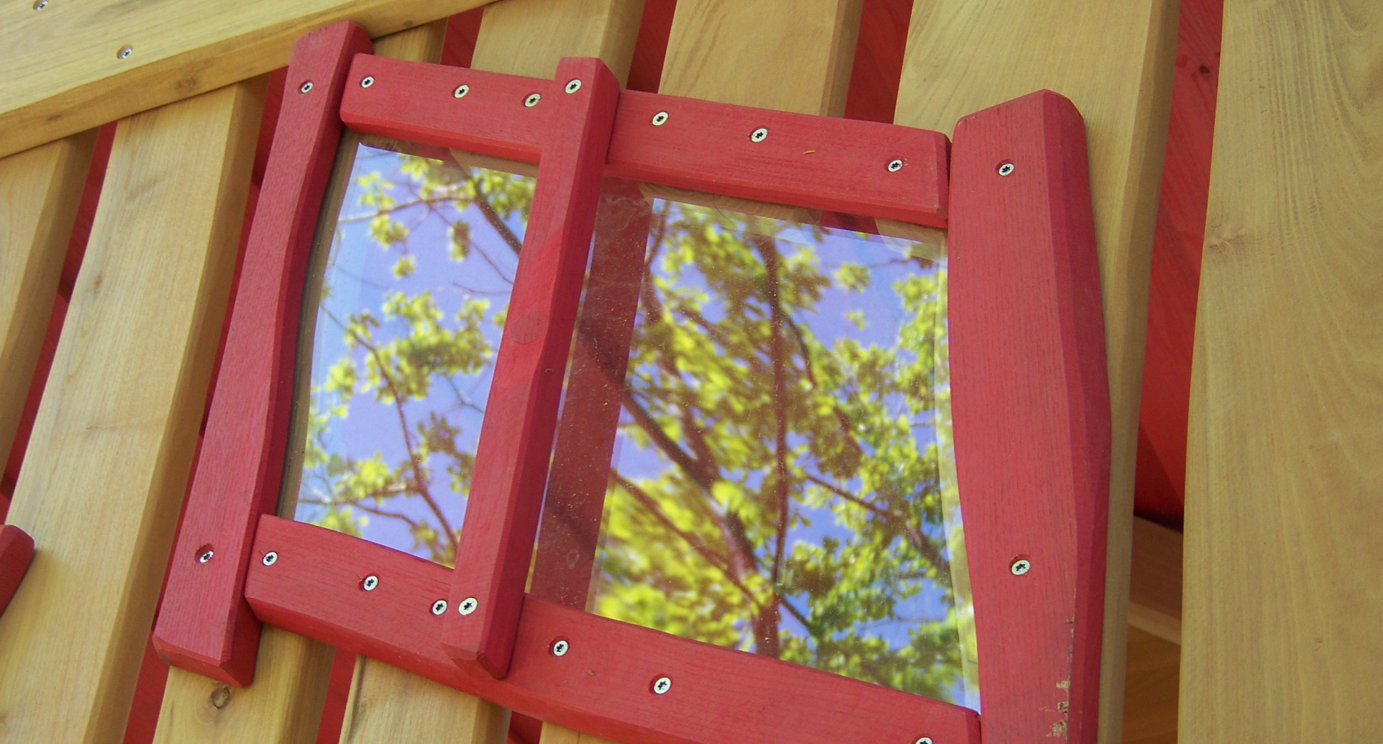 Fenster aus Holz und Glas
