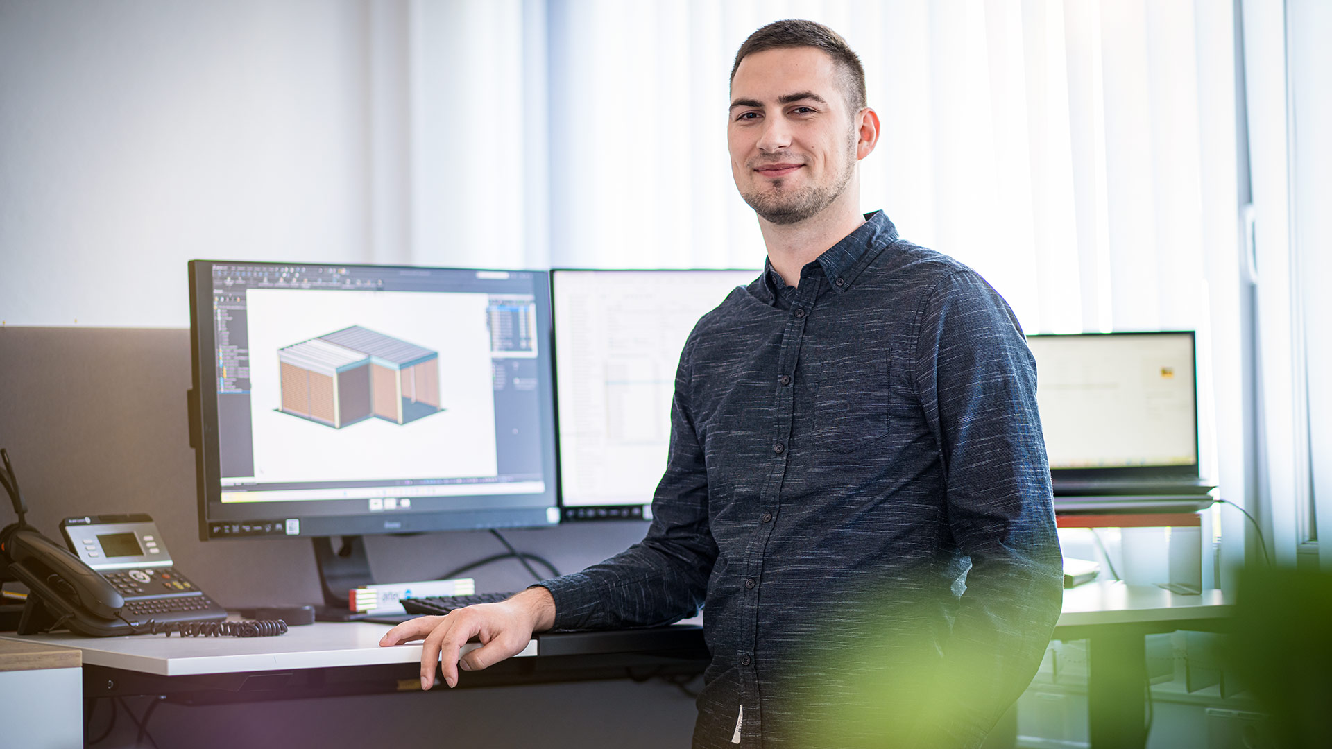 Mitarbeiter bei der Planung und Konstruktion