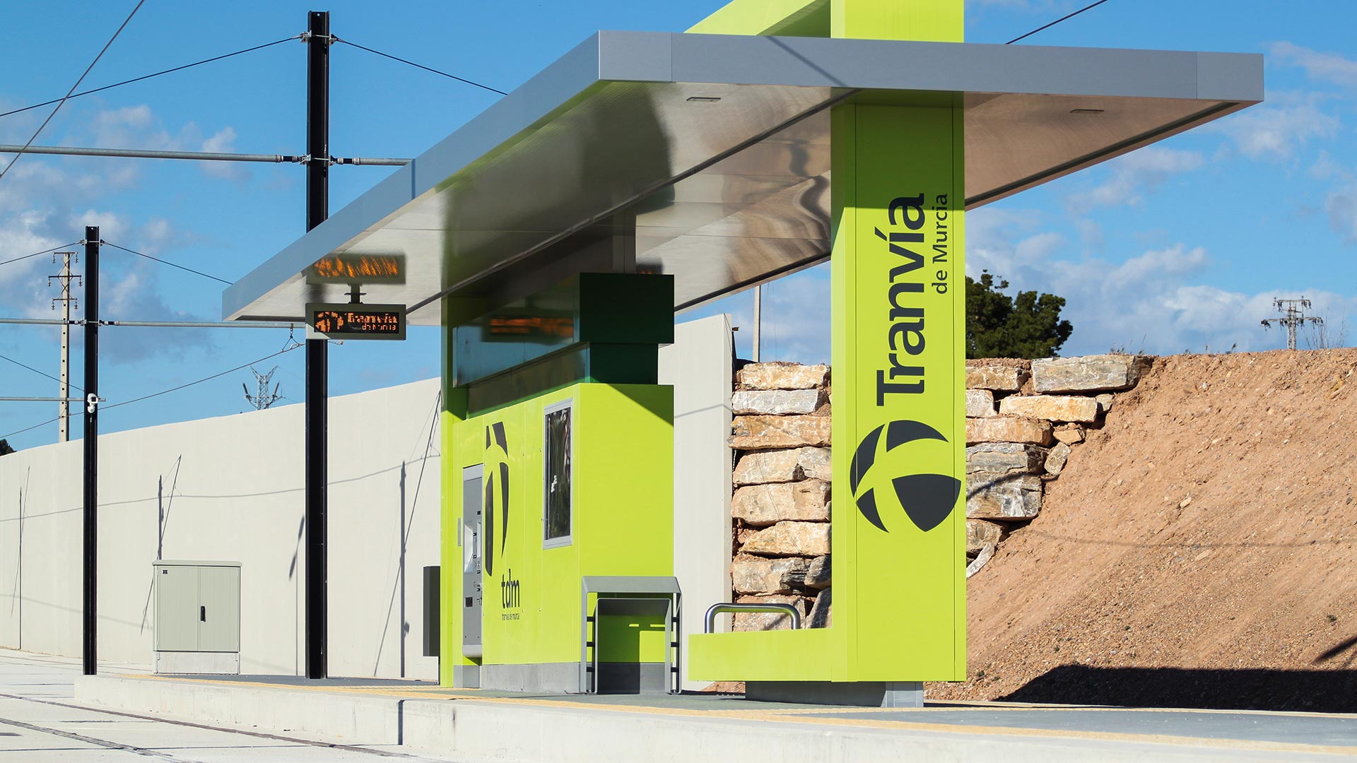 Bahnsteigsüberdachung in Murcia Spanien