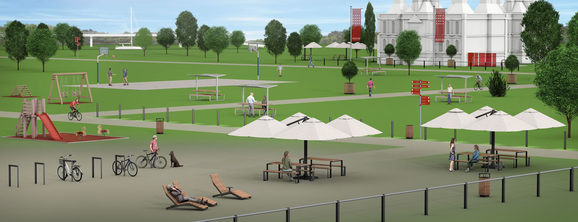 Beispiel Gestaltung von einer Parkanlage