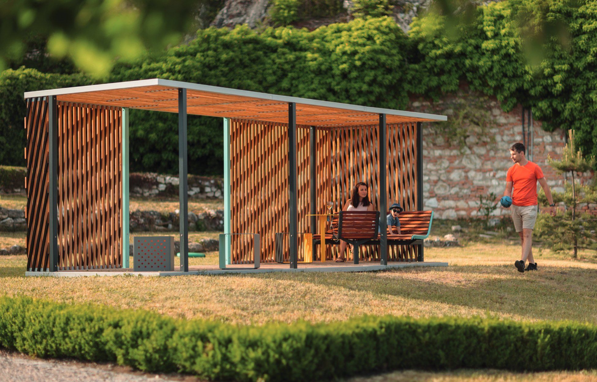 Freizeitüberdachung gegen die Sonne