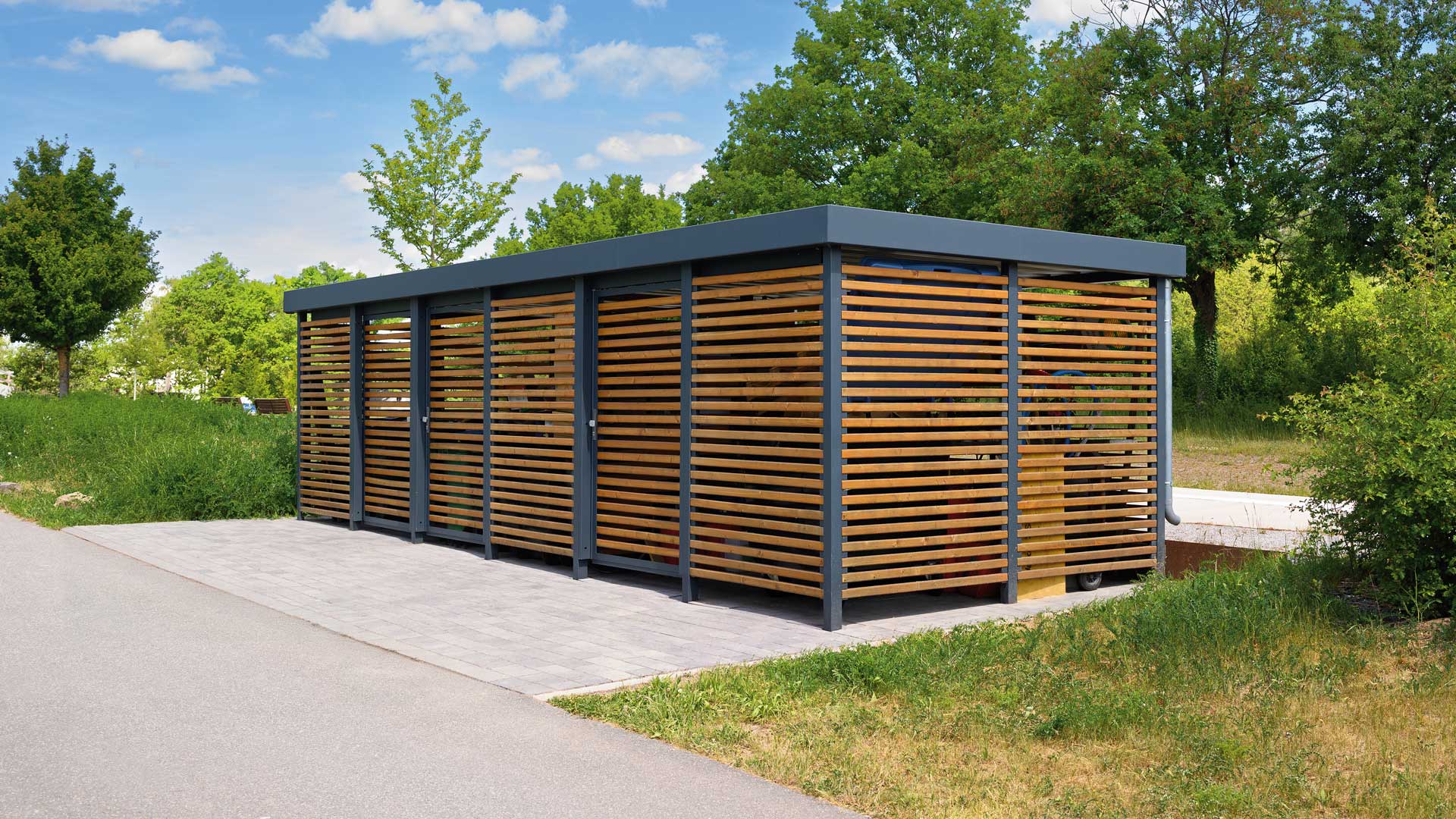 Wertstoffumhausung FLEXI-BOX in Bornich