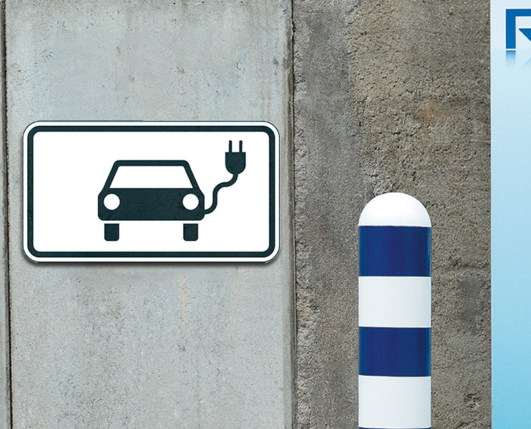 Zusatzzeichen elektrisch betriebende Fahrzeuge VZ 1010-66