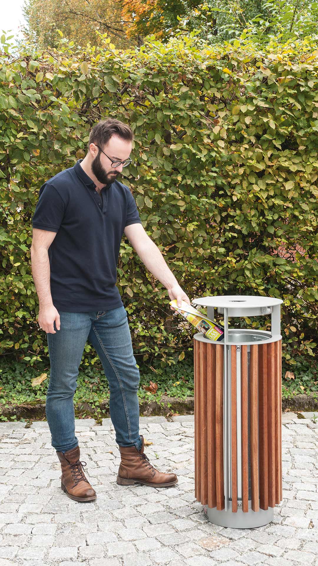 Abfallbehälter DIAGONAL in Straubing