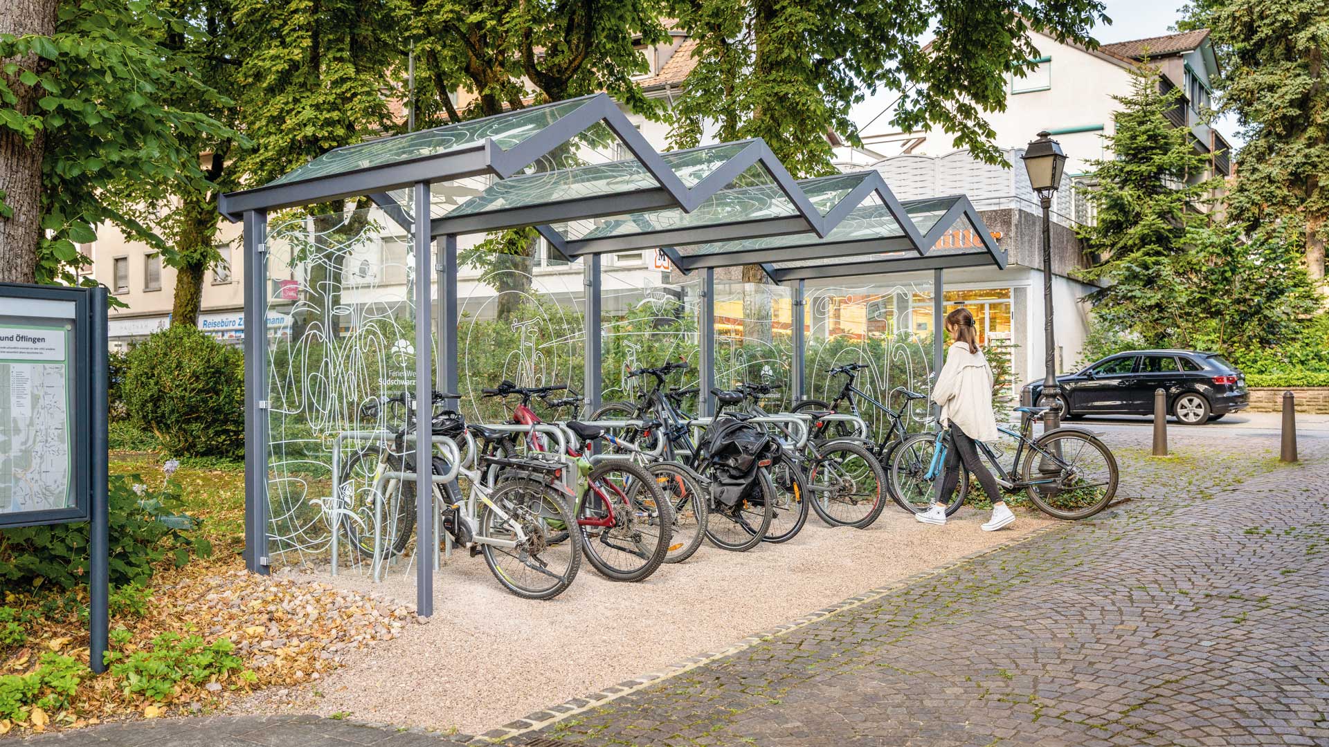 Fahrradüberdachung TANGENTA in Wehr