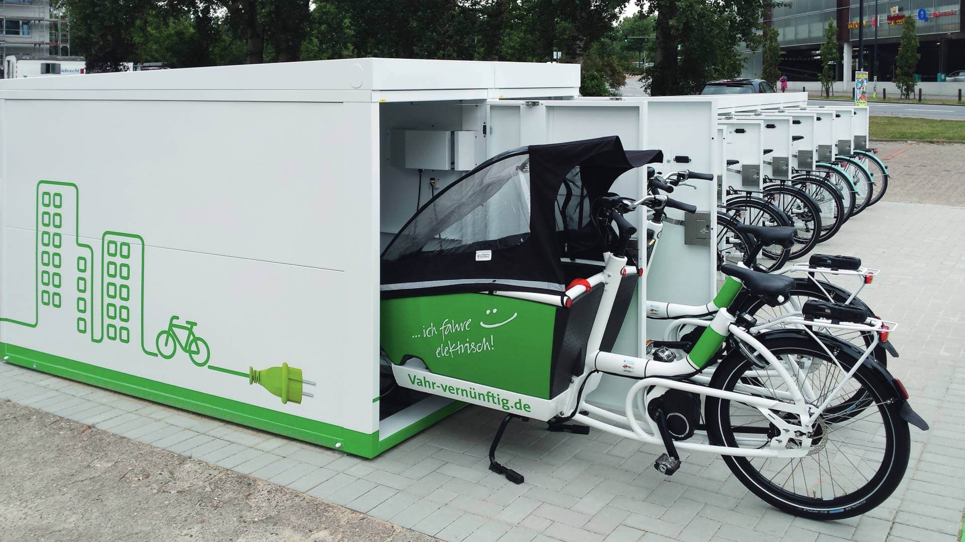 Ladestation für Lastenräder mit Anlagensteuerung