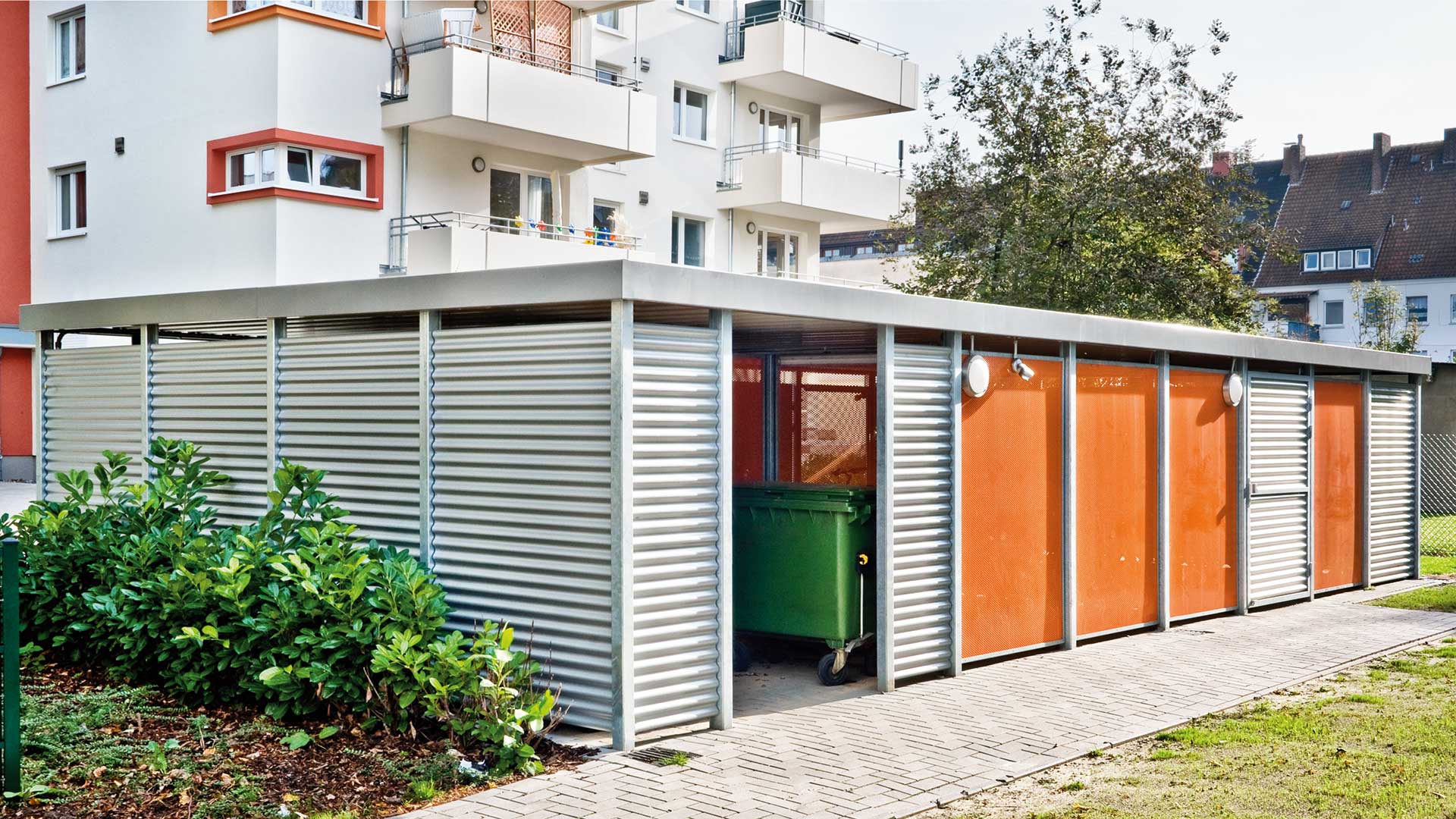 Wertstoffüberdachung FLEXI-BOX in Osnabrück