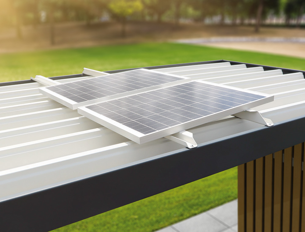 LED-Solarmodul EMS zur einfachen Montage auf Überdachungen