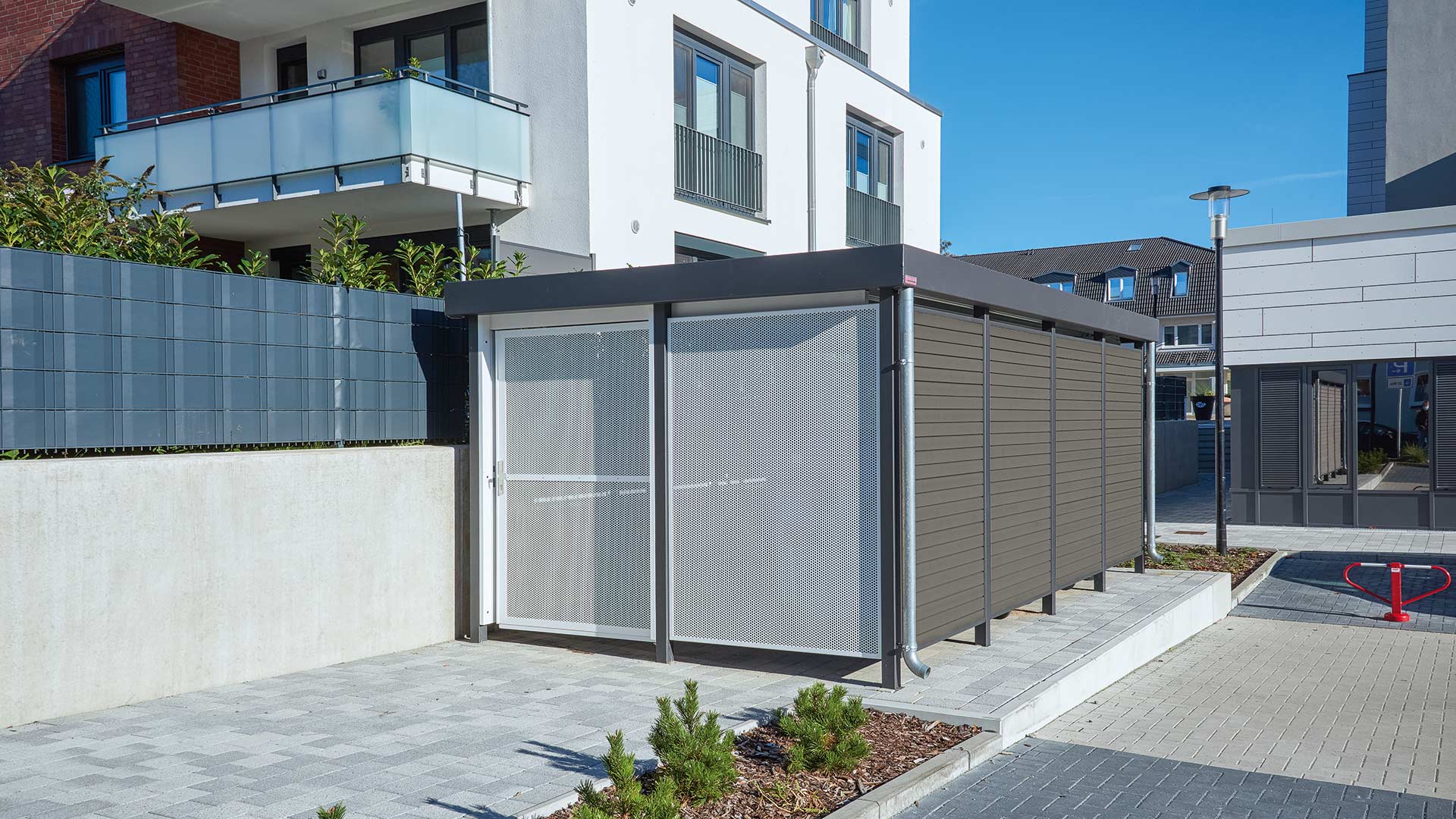 Wertstoffüberdachung FLEXI-BOX in Barsbüttel