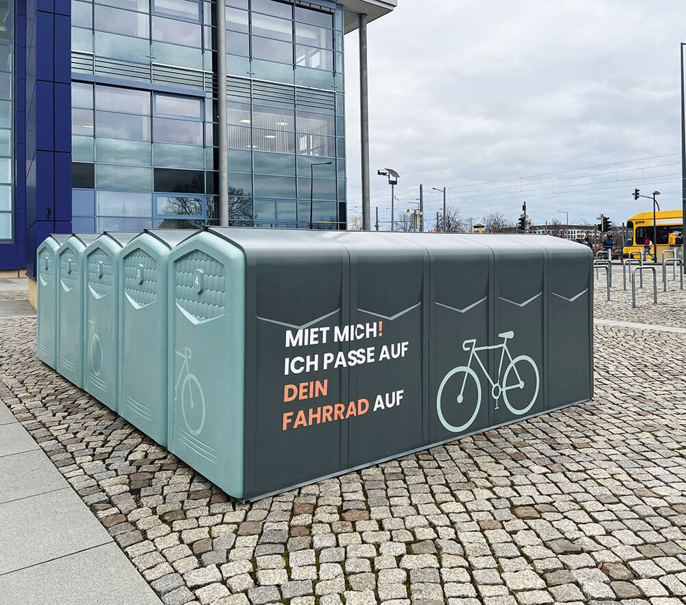 Fahrradgarage PIRAN schützt E-Bikes zuverlässig vor Vandalismus und Diebstahl