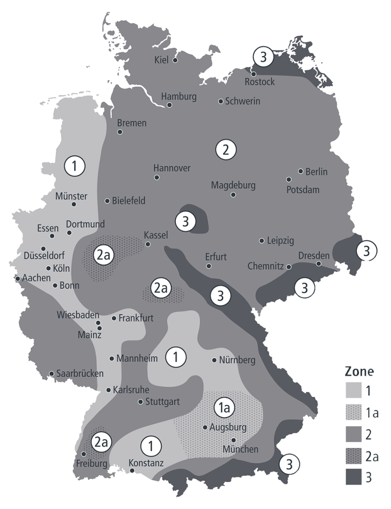 ZIEGLER Schneelastzonenkarte