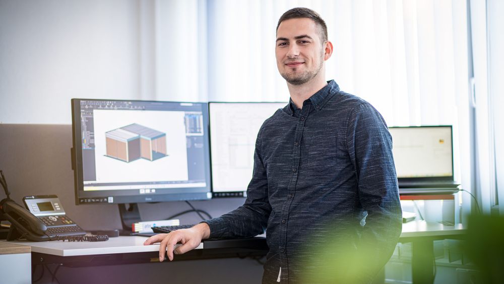 Mitarbeiter bei der Planung und Konstruktion