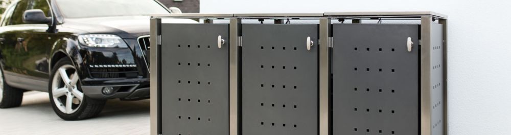 Müllbehälterschrank aus Edelstahl