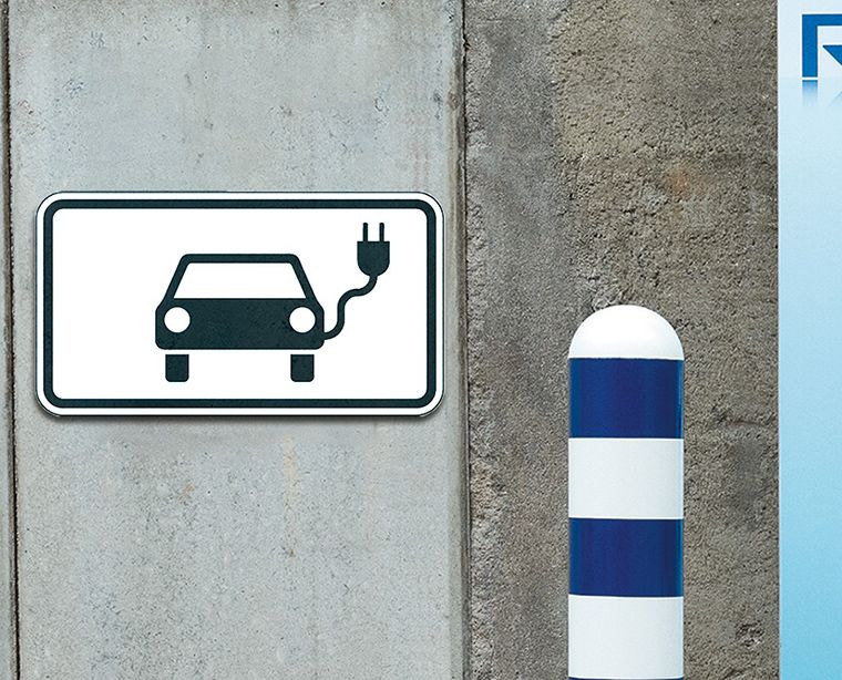 Zusatzzeichen elektrisch betriebende Fahrzeuge VZ 1010-66