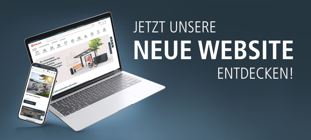 Laptop und Handy platziert vor einem dunklen Hintergrund, zeigen Ausschnitte der neuen Website