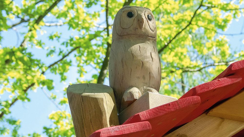 Eule aus Holz